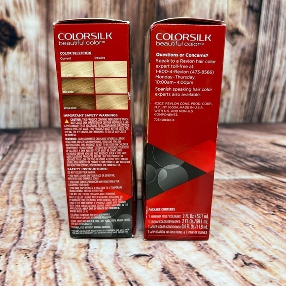 Revlon Colorsilk Permanent Hair Color Ultra Light Natural Blonde Pack of 2 - Picture 4 of 8